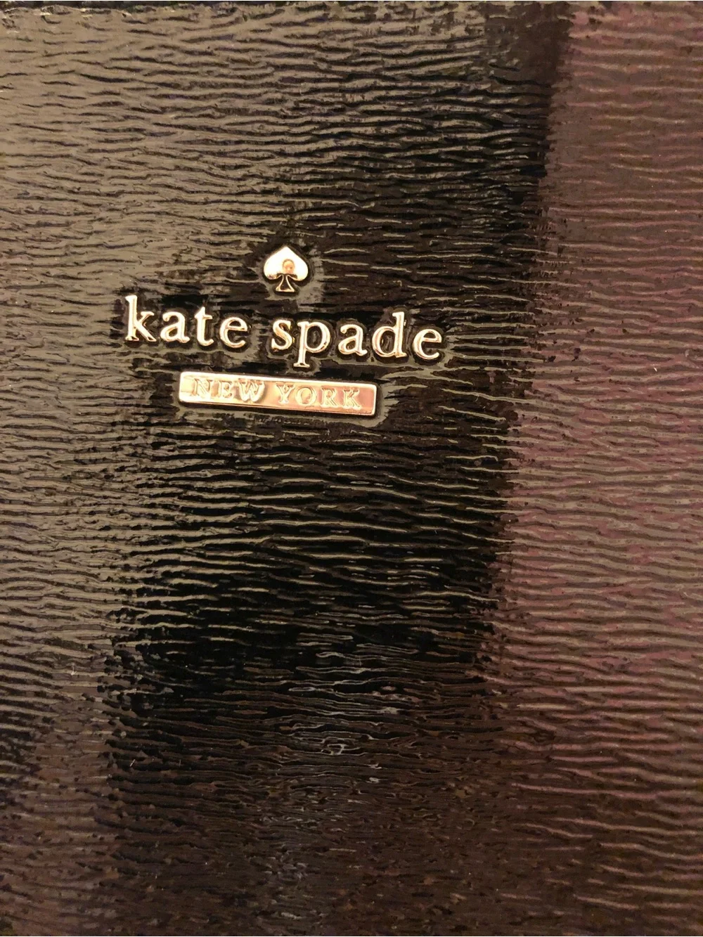 Kate Spade Glossy Black Leather Tote